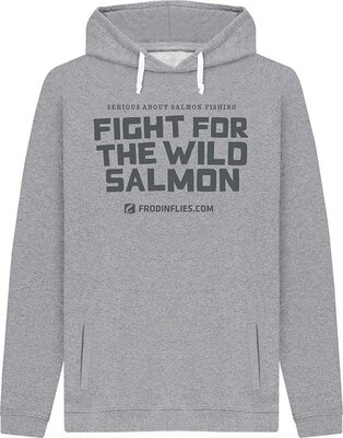 Frodin Flies Wild Salmon Hoodie Heather Grey